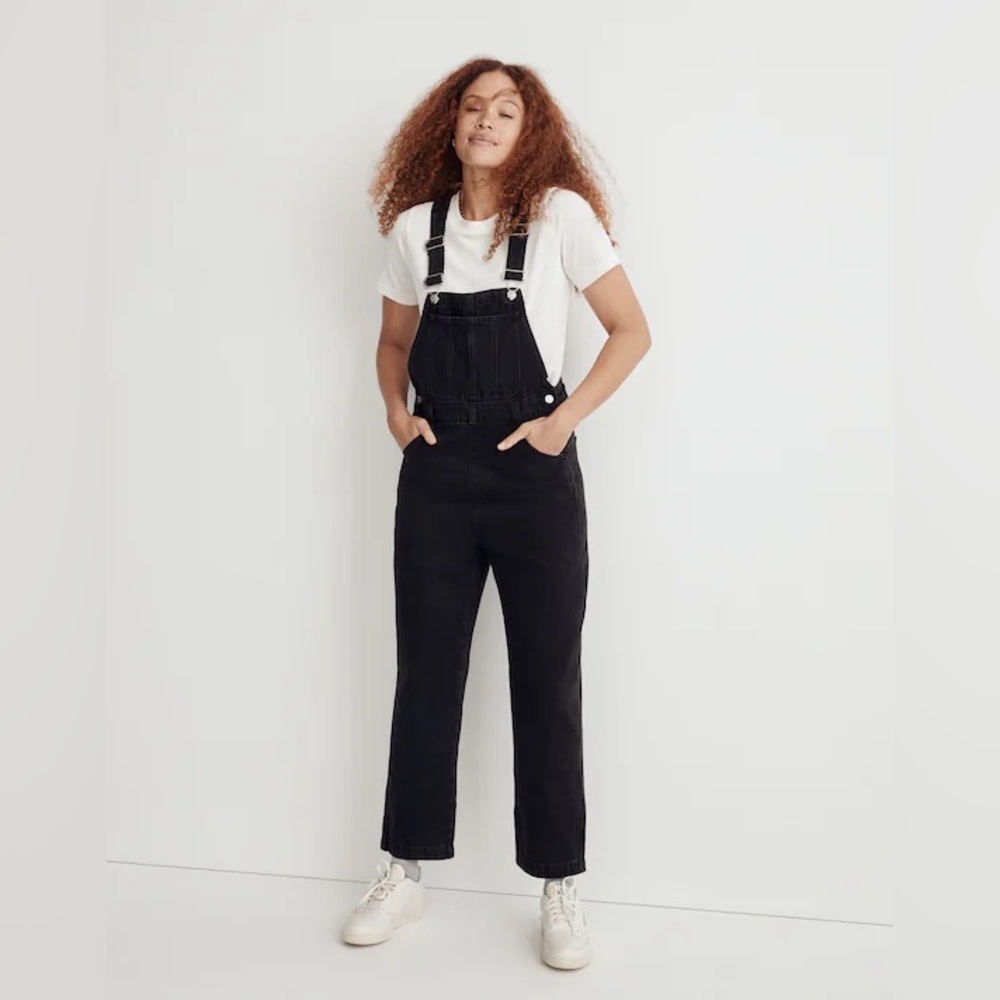 Madewell Straight-Leg Overalls in Lunar Wash Medium
